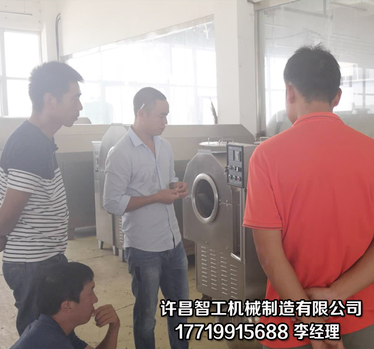 安徽銅陵客戶來廠考察電磁炒貨機(jī) 炒瓜蔞子機(jī)器 安徽銅陵客戶來廠考察電磁炒貨機(jī) 炒瓜蔞子機(jī)器