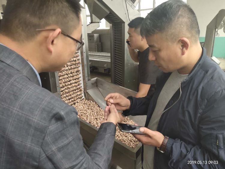 山東客戶自帶越南腰果到許昌智工現(xiàn)場試機6米流水線電磁炒貨設(shè)備 山東客戶自帶越南腰果到許昌智工現(xiàn)場試機6米流水線電磁炒貨設(shè)備